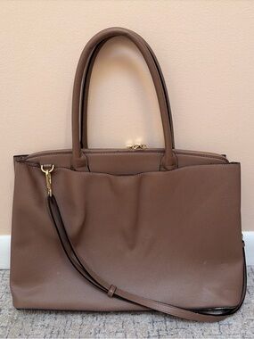 Taupe Laptop Bag / Purse